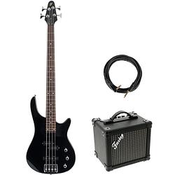 Foto van Fazley fmb118 black elektrische basgitaar + versterker + kabel