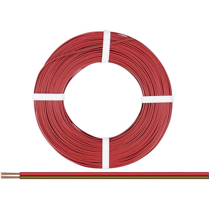 Foto van Donau elektronik 225-080 draad 2 x 0.25 mm² rood-bruin 50 m