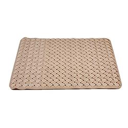 Foto van Badmat/douchemat anti-slip mocca bruin geweven patroon 50 x 50 cm - badmatjes