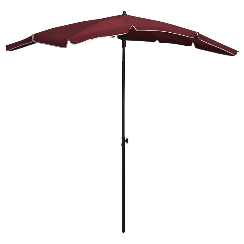 Foto van Vidaxl parasol met paal 200x130 cm bordeauxrood