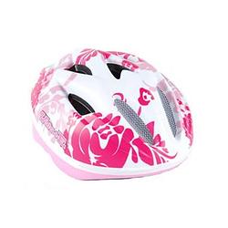 Foto van Volare fiets/skatehelm deluxe wit/roze