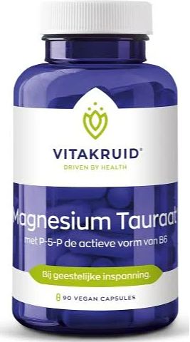 Foto van Vitakruid magnesium tauraat met p-5-p capsules