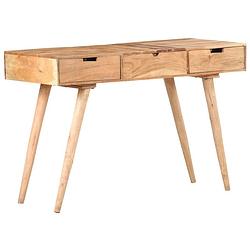 Foto van The living store houten opmaaktafel - massief acaciahout - 112 x 45 x 76 cm