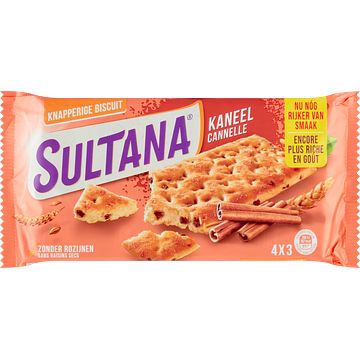 Foto van Sultana kaneel knapperige biscuit 4 x 3 stuks 166g bij jumbo