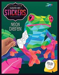 Foto van Kleuren met stickers - neon dieren - paperback (9789463545372)