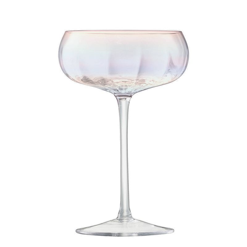 Foto van L.s.a. champagneglas pearl 300 ml transparant 4 stuks