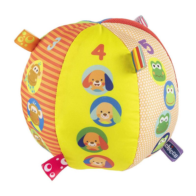 Foto van Chicco bal met rammelgeluid junior 9,5 cm polyester