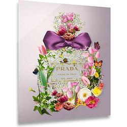 Foto van Ter halle® glasschilderij 60 x 80 cm prada parfume flowers