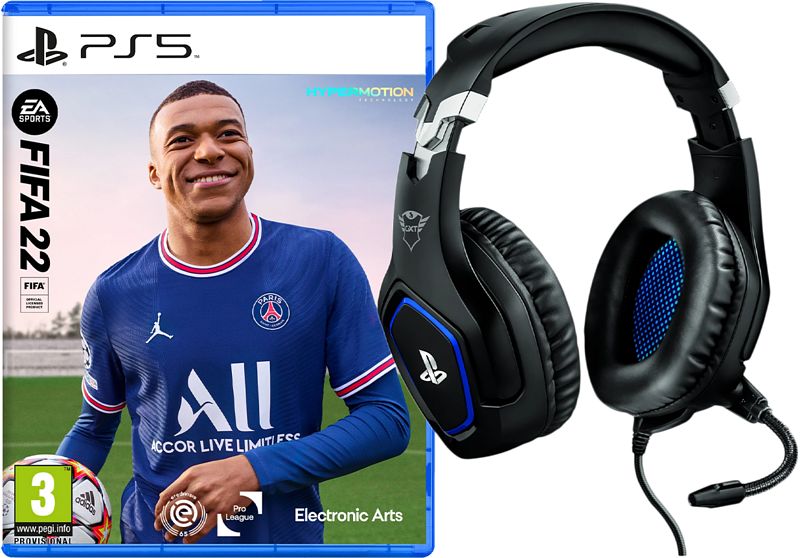 Foto van Fifa 22 ps5 + trust gxt 488 forze gaming headset