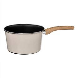 Foto van Steelpan/sauspan - alle kookplaten geschikt - beige/zwart - dia 20 cm - steelpannen