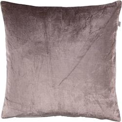 Foto van Dutch decor cido - kussenhoes velvet taupe 45x45 cm - bruin