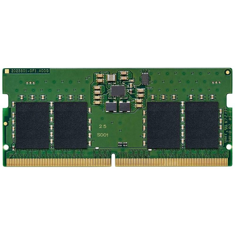 Foto van Kingston valueram werkgeheugenmodule voor laptop ddr5 8 gb 1 x 8 gb non-ecc 4800 mhz 262-pins so-dimm cl40 kvr48s40bs6-8