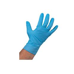 Foto van Handschoen nitril blauw ongepoederd xl (100 stuks)