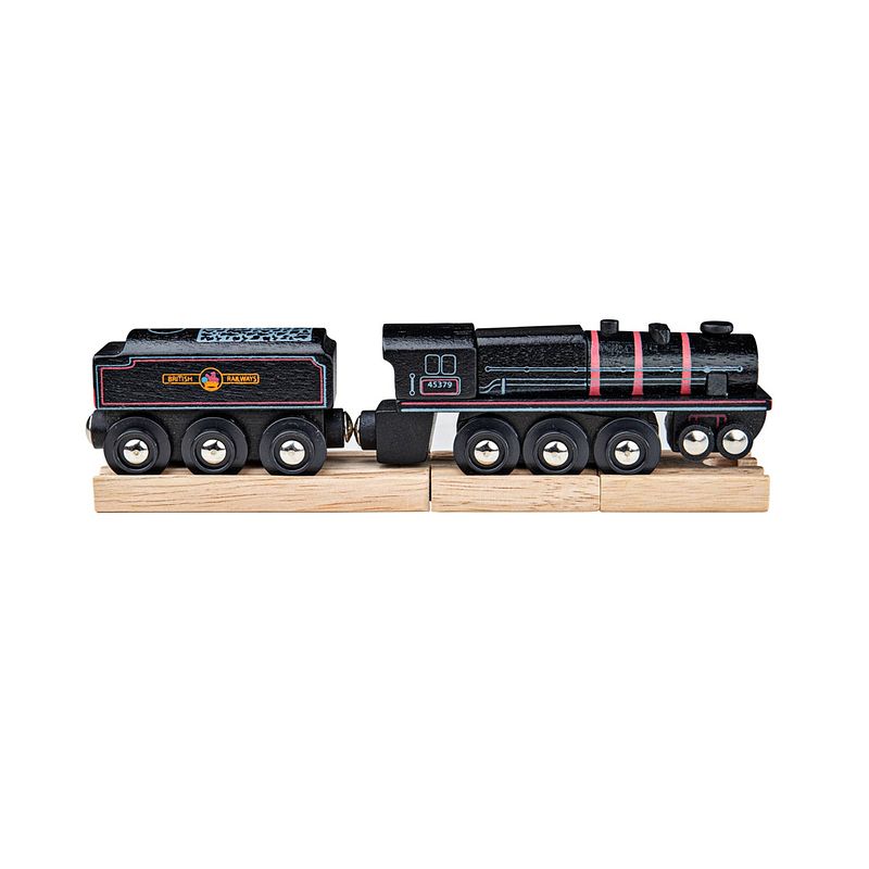 Foto van Bigjigs houten replica stoomlocomotief - black 5