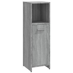 Foto van The living store kast badkamer - 30 x 30 x 95 cm - grijs sonoma eiken