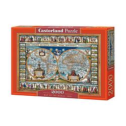 Foto van Castorland legpuzzel map of the world 1639 2000 stukjes