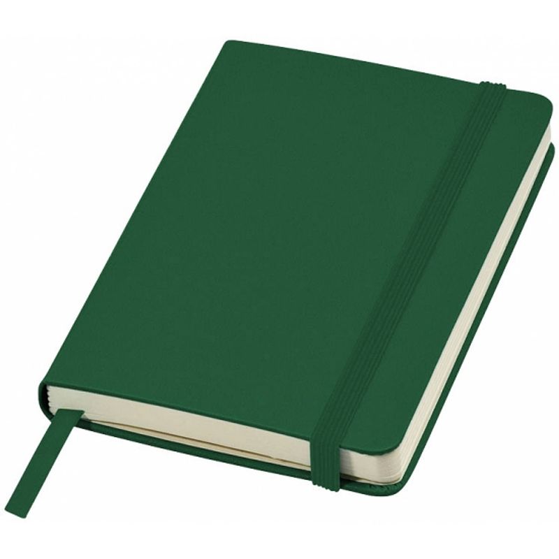 Foto van 3x stuks groene pocket luxe schriften/notitieblokjes gelinieerd a6 formaat - notitieboek