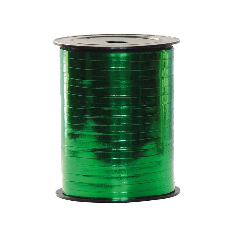 Foto van Metallic groen cadeau lint 250 meter - cadeaulinten