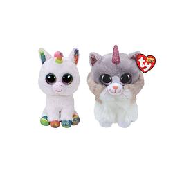 Foto van Ty - knuffel - beanie boo's - pixy unicorn & asher cat