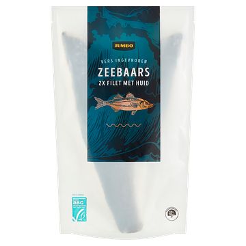 Foto van Jumbo zeebaars filet met huid 2 stuks 250g