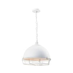 Foto van Quvio hanglamp rond met metal frame wit - quv5131l-white