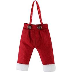 Foto van Magic deco kersthanger santa broek 19 x 15 cm polyester rood