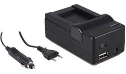 Foto van 4-in-1 acculader voor sony np-bx1 accu - compact en licht - laden via stopcontact, auto, usb en powerbank