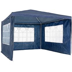 Foto van Tectake® - tuinpaviljoen partytent baraban 3x3m met 3 zijdelen - blauw - 404814