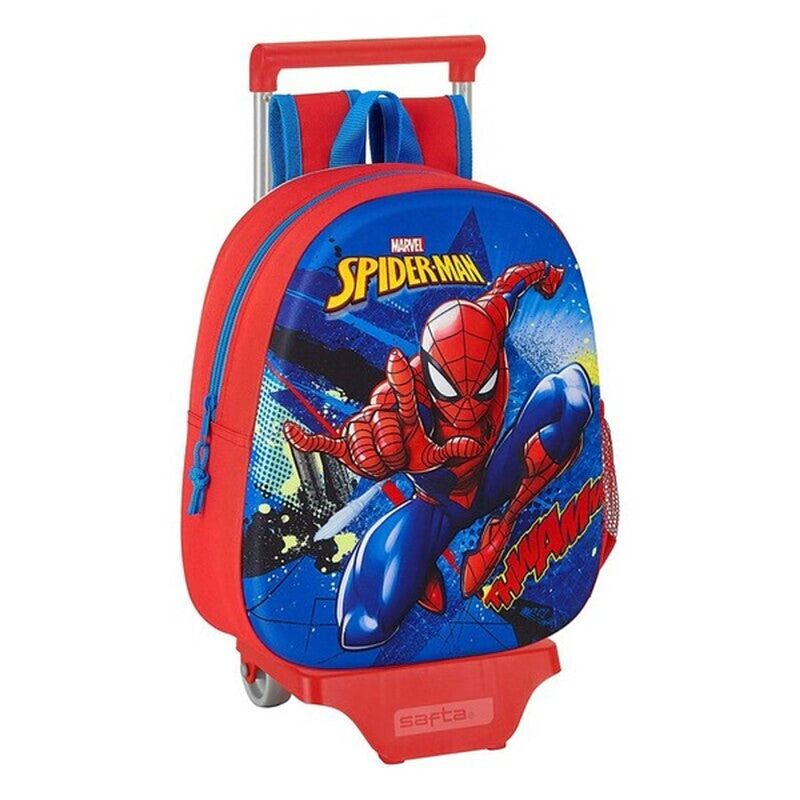 Foto van 3d-schoolrugzak met wielen spiderman (28 x 10 x 67 cm)