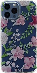 Foto van Bluebuilt mixed blossom soft case apple iphone 13 pro max back cover transparant