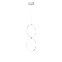 Foto van Moderne hanglamp rondo - metaal - wit