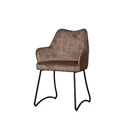 Foto van Tower living sidd eetkamerstoel garda velvet brown