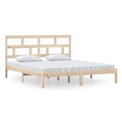 Foto van Vidaxl bedframe massief hout 180x200 cm 6ft super king