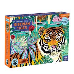 Foto van Mudpuppy 300 pcs endangered species puzzle/siberian tiger