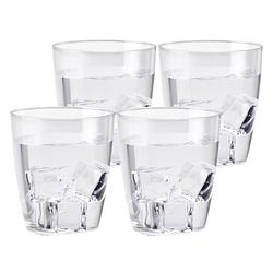 Foto van Set van 16x stuks kunststof waterglazen/drinkglazen 400 ml - drinkglazen