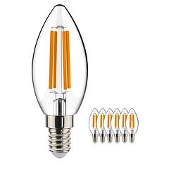 Foto van Proventa krachtige led filament lamp met kleine e14 fitting - voordeelverpakking - 6 x led kaarslamp