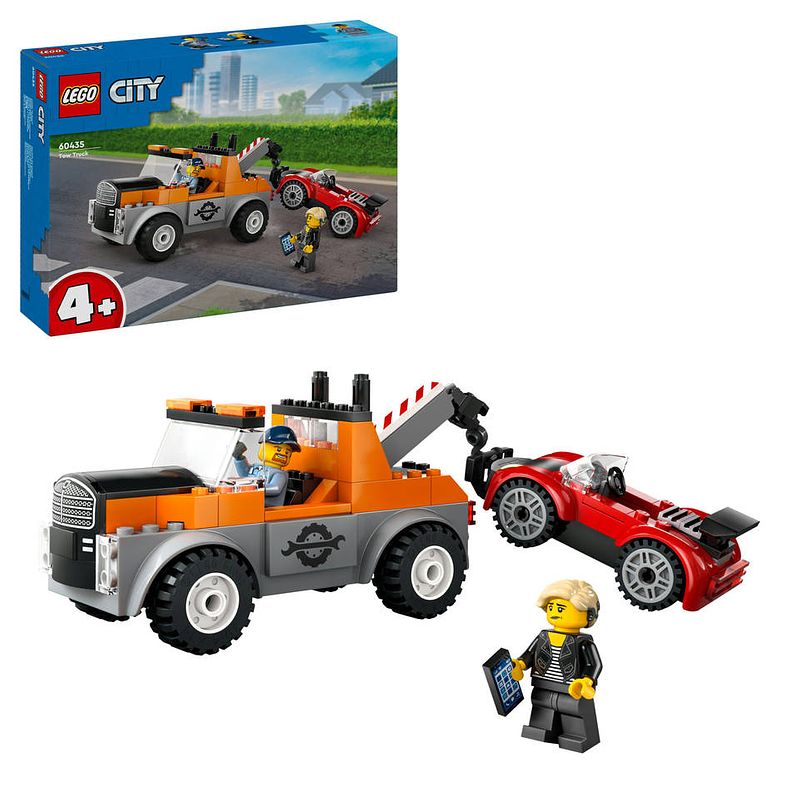 Foto van Lego city sleepwagen en sportautoreparatie 60435