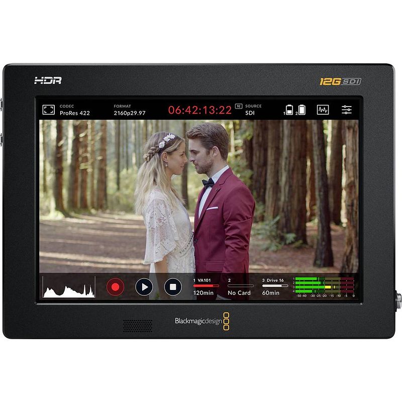 Foto van Blackmagic design blackmagic videomonitor 17.8 cm 7 inch hdmi, sdi, xlr