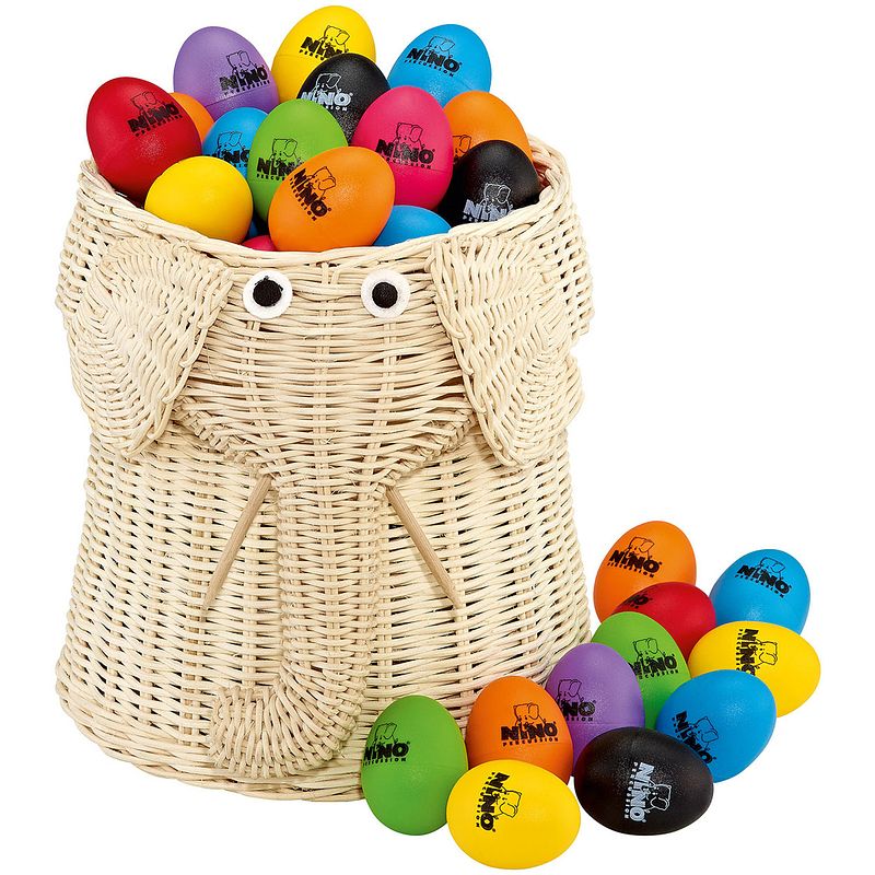 Foto van Nino percussion ve80-ni540-2 egg shaker assortiment 8 kleuren