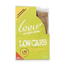 Foto van Leev bio organic low carb qrackers linseed 3 x 2 stuks bij jumbo