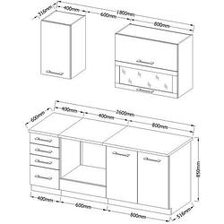 Foto van Lassen complete keuken - 180 cm lang - met ovenkast en werkbladen - grijs