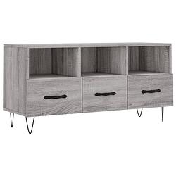 Foto van The living store tv-meubel s - media-kast - 102 x 36 x 50 cm - grijs sonoma eiken