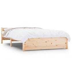 Foto van The living store bedframe massief grenenhout - 120x190 cm - stabiel en comfortabel hoofdeinde