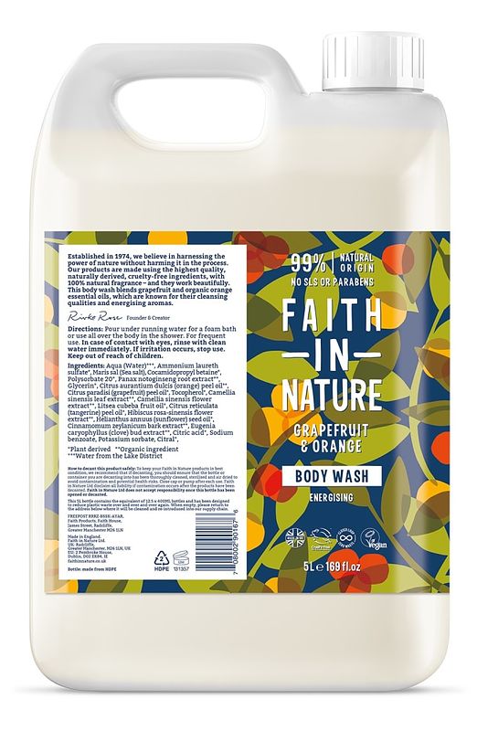 Foto van Faith in nature grapefruit & orange bodywash navulverpakking