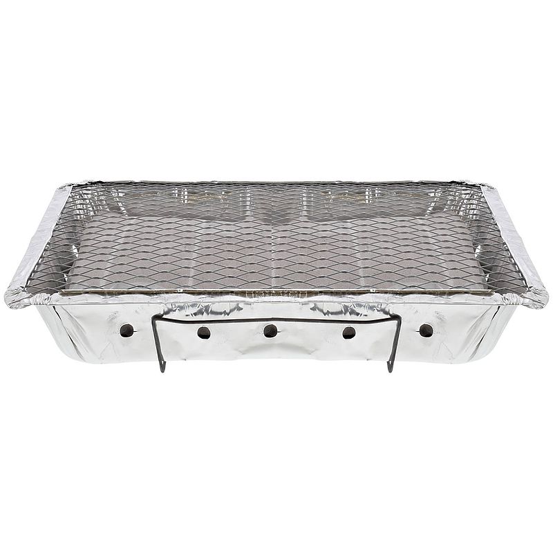 Foto van Barbecue - instant - wegwerp - buiten barbecue - tafel - rooster - balkon - picknick - barbecue accessoires - grill - ba