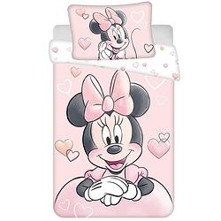 Foto van Disney minnie mouse baby dekbedovertrek, hearts- 135 x 100 cm - katoen