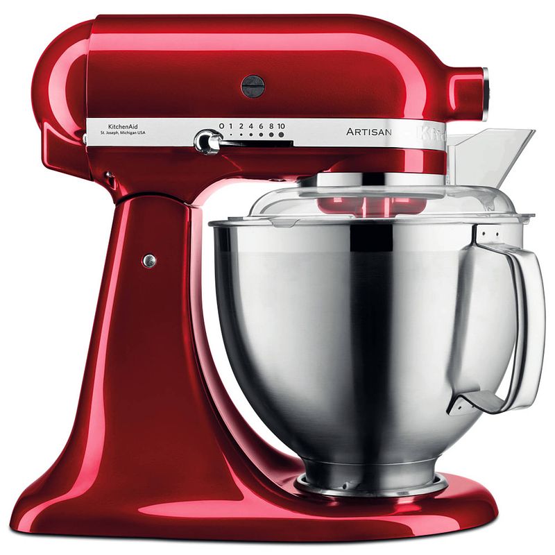 Foto van Kitchenaid artisan 5ksm185pseca keukenmachine 300 w 4,8 l appelrood