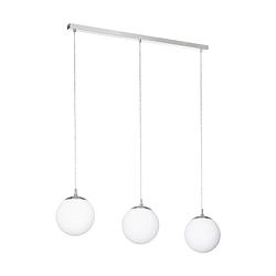 Foto van Eglo rondo hanglamp - e27 - 96 cm - grijs/wit