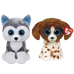 Foto van Ty - knuffel - beanie buddy - slush husky & muddles dog