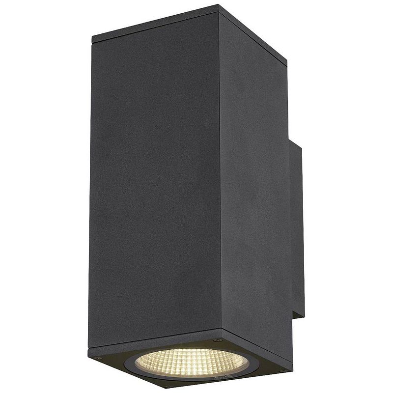 Foto van Slv enola square m up/down 1003419 led-buitenlamp (wand) led vast ingebouwd 19 w antraciet